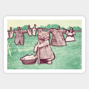 Vintage Cats - Laundry Day Magnet